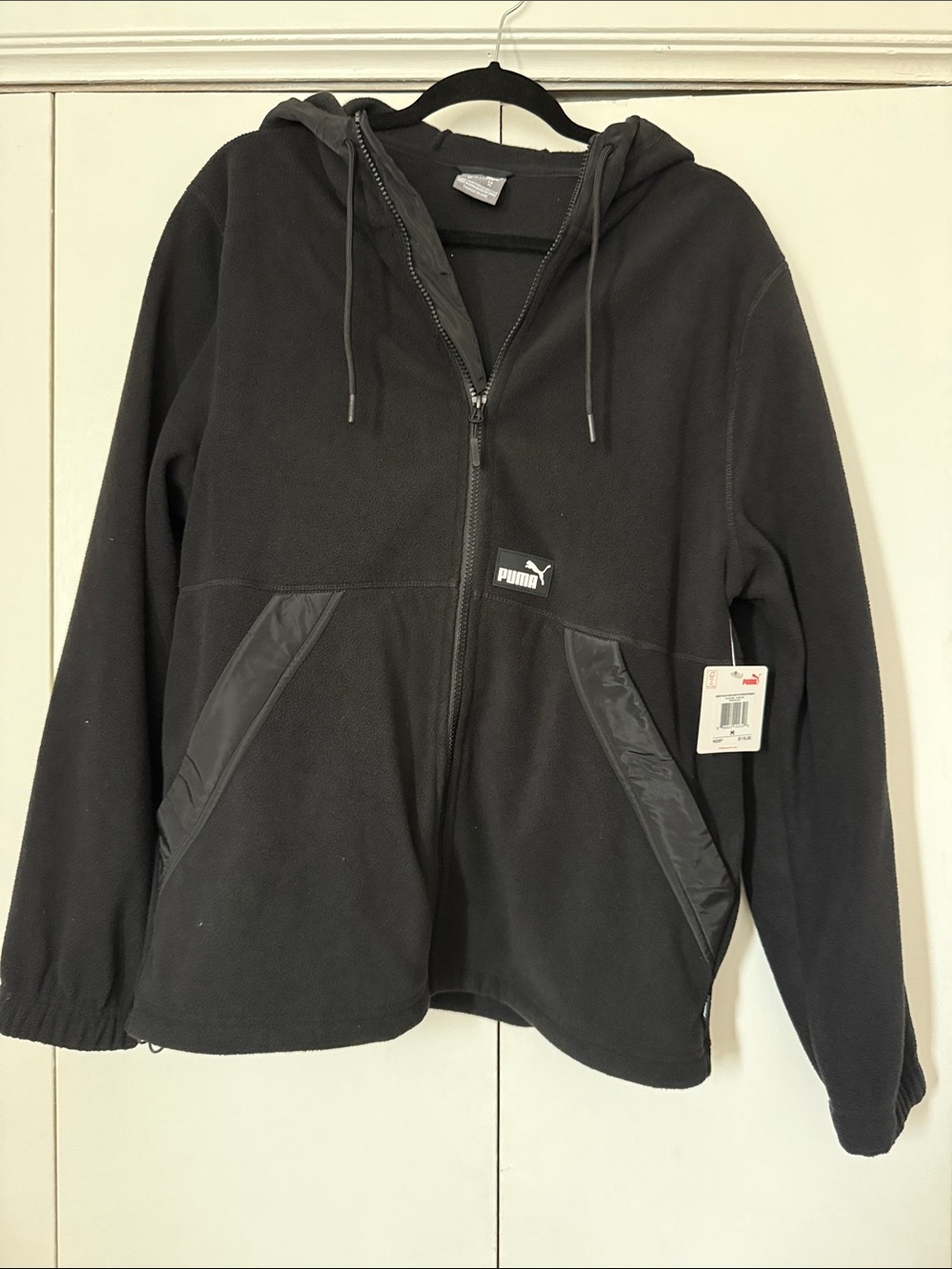 Puma Black Hooded Zip Fleece Jacket